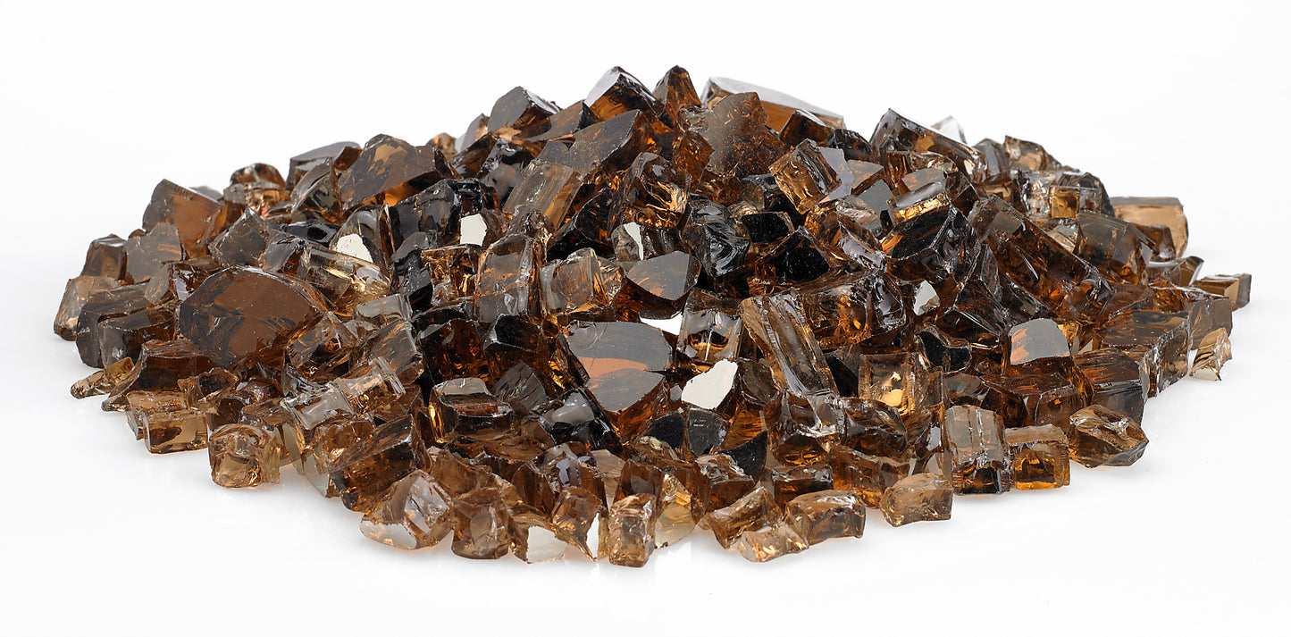 1/2" Reflective Copper Fire Glass