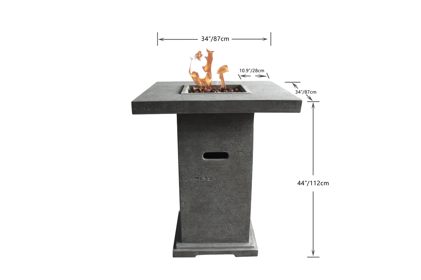 Elementi Montreal Bar Height Fire Table - 34"