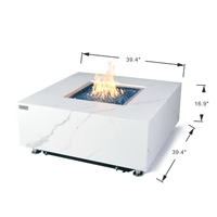 Elementi Plus Bianco Fire Table - 40"
