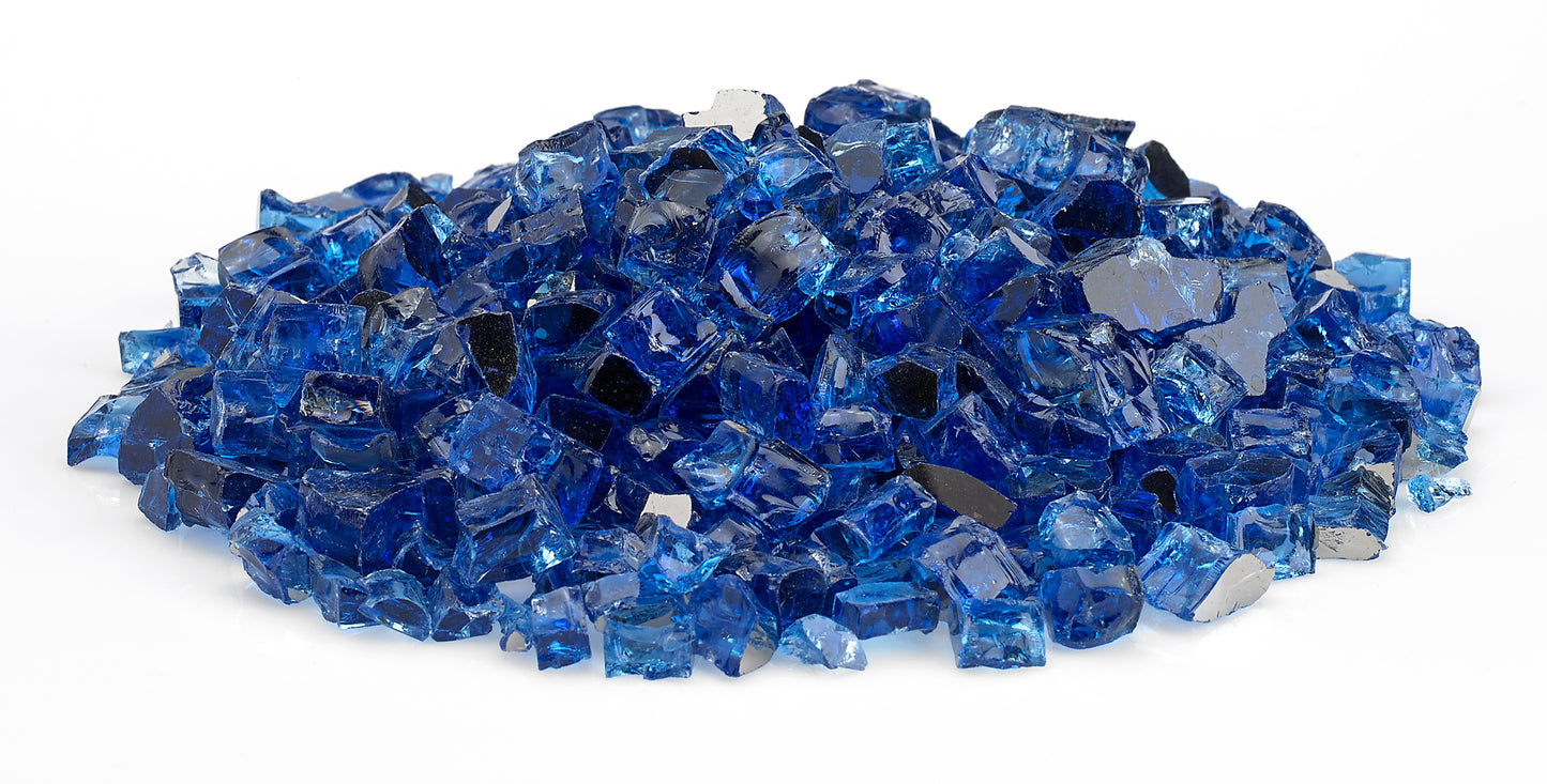 1/2" Reflective Cobalt Fire Glass