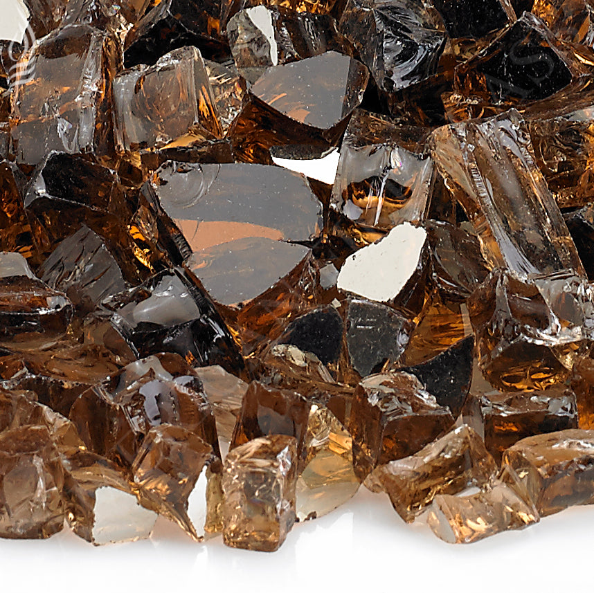 1/2" Reflective Copper Fire Glass
