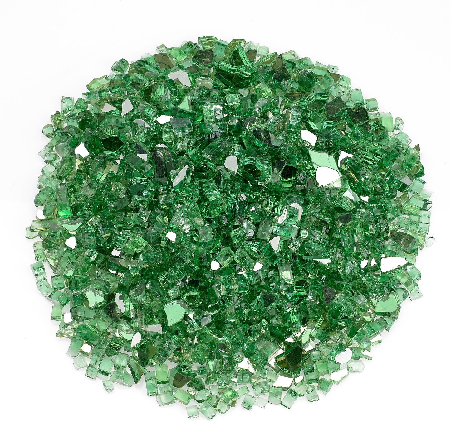 1/4" Reflective Evergreen Fire Glass