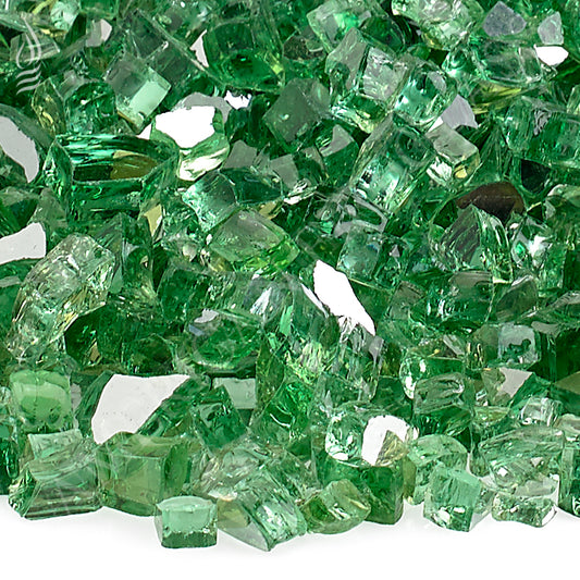 1/4" Reflective Evergreen Fire Glass