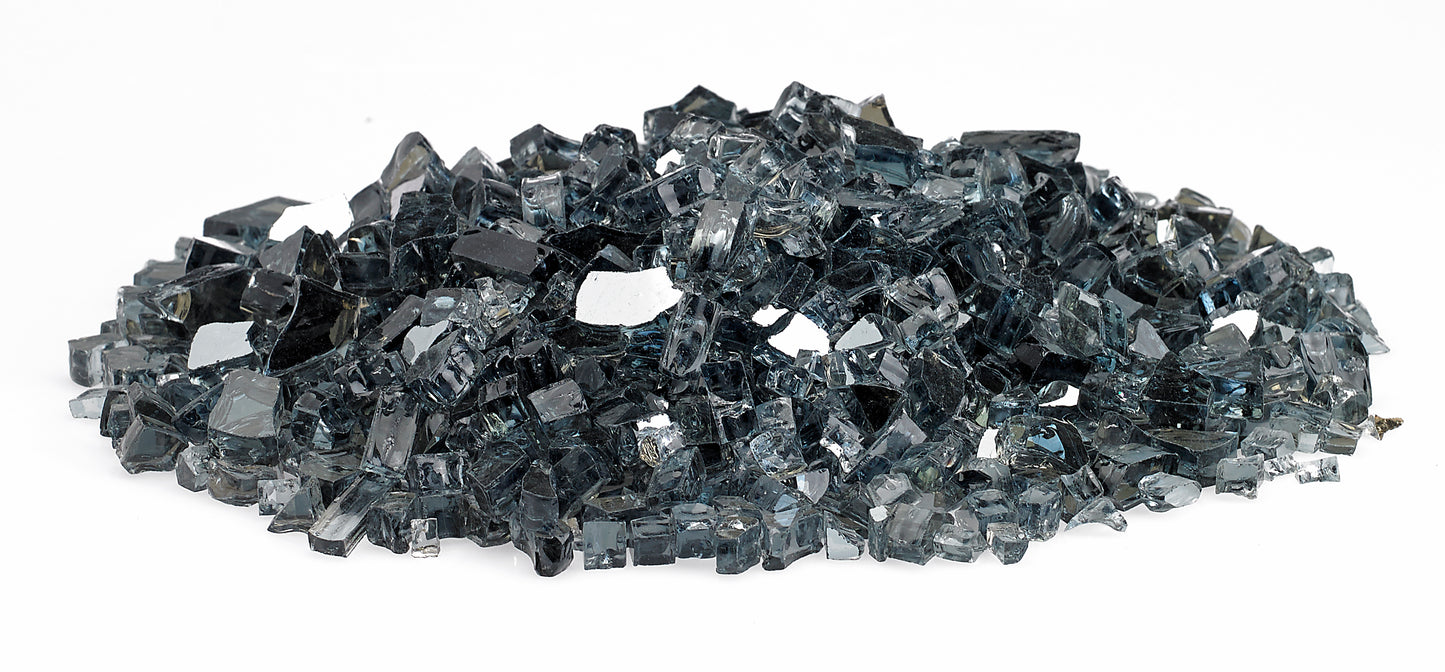 1/4" Reflective Gray Fire Glass