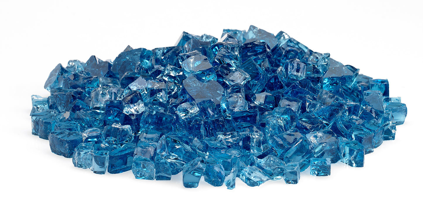 1/4" Pacific Blue Fire Glass