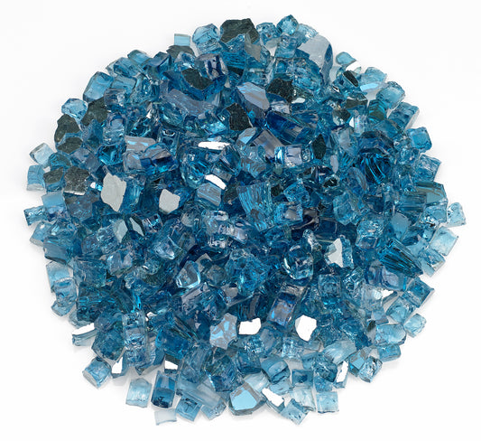 1/2" Reflective Pacific Blue Fire Glass