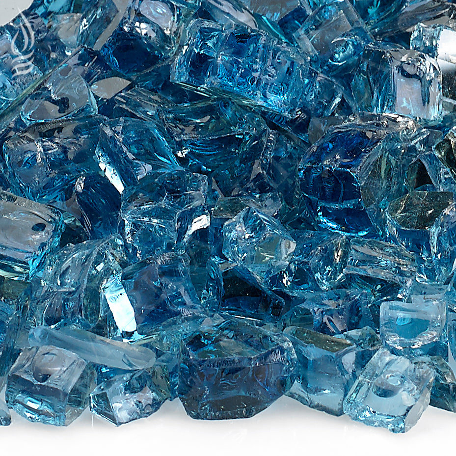 1/2" Reflective Pacific Blue Fire Glass