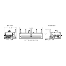 Lava Front View Burner - Variable Electronic Ignition - NG