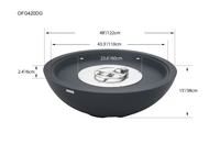 Elementi Plus Rose Bowl Fire Pit - 48"