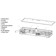 Bedrock II Ventless Linear Drop-In Burner - Electronic Ignition - LP